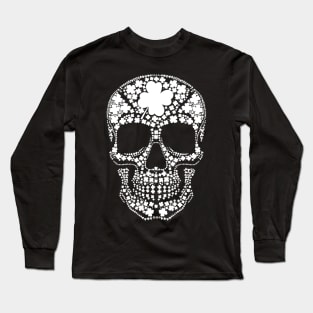 st patrick day skull head clover Long Sleeve T-Shirt